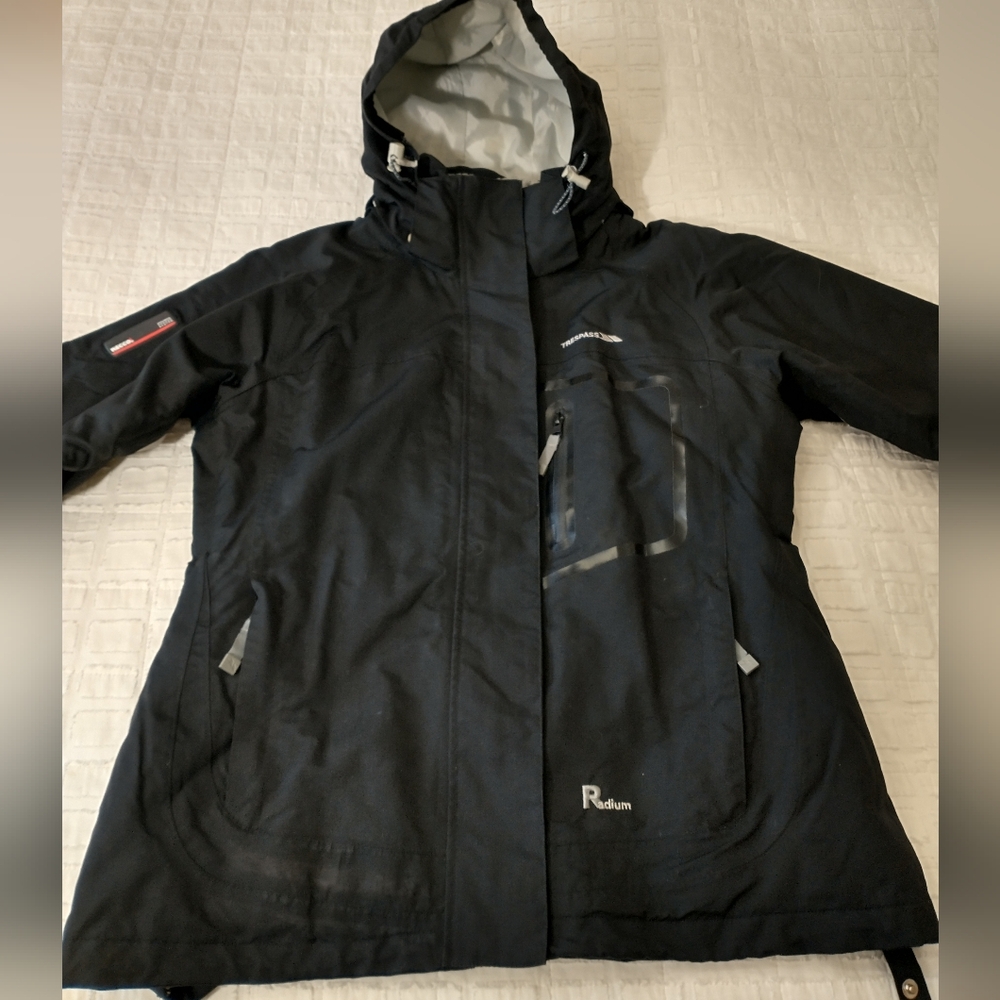 Trespass Radium Recco Jacket, Waterproof, Windproof, Breathable, Black, Size XL